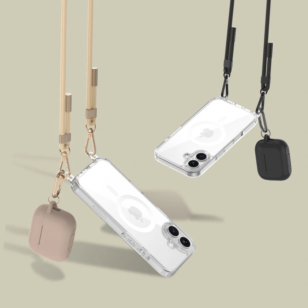Kryt Tech-Protect Flexair Chain MagSafe Apple iPhone 17e / 16e Black & Taupe