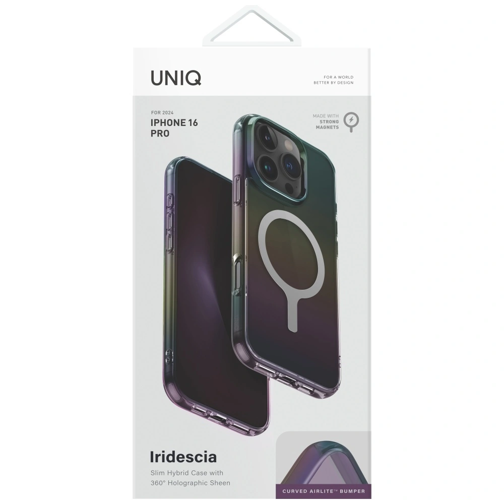 Kryt UNIQ Iridescia Apple iPhone 16 Pro Magclick Charging midnight