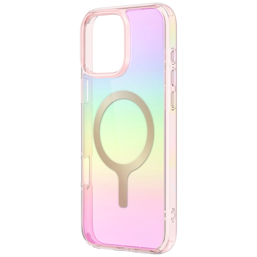 Kryt UNIQ Iridescia Apple iPhone 16 Pro Magclick Charging pink prism