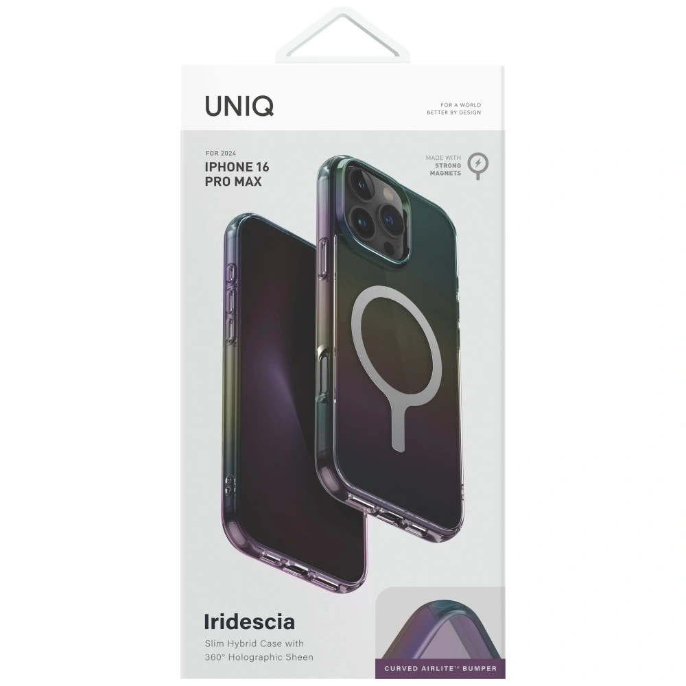 Kryt UNIQ Iridescia Apple iPhone 16 Pro Max Magclick Charging midnight