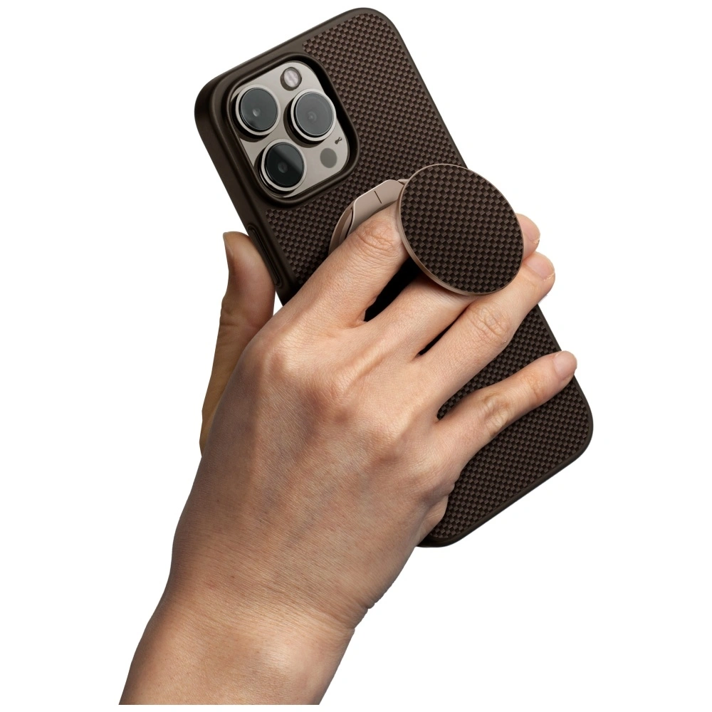 Kryt UNIQ Keva Air Apple iPhone 16 Pro Max Magclick Charging GripFit brown