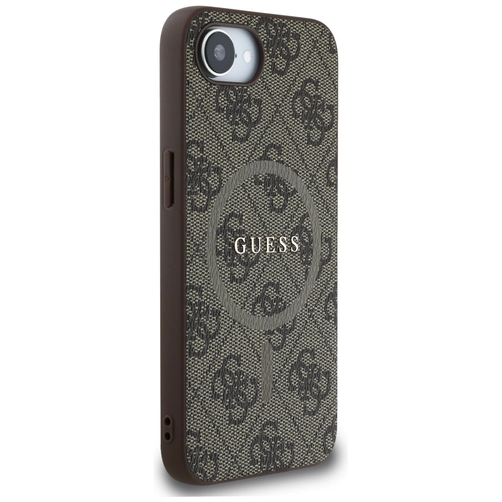 Kryt Guess 4G Ring Classic Logo MagSafe Apple iPhone 17e / 16e brown