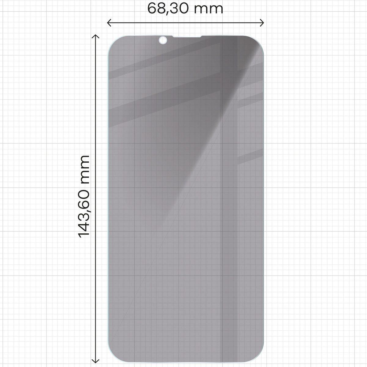 Ochranné sklo Bizon Glass Clear Shadow Apple iPhone 17e / 16e / 14 / 13 / 13 Pro tinted