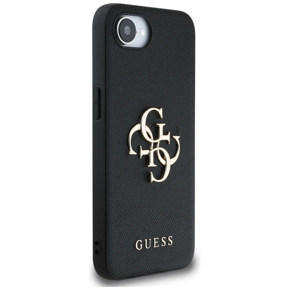 Kryt Guess Grained Big 4G Logo Small Classic Logo Apple iPhone 17e / 16e black