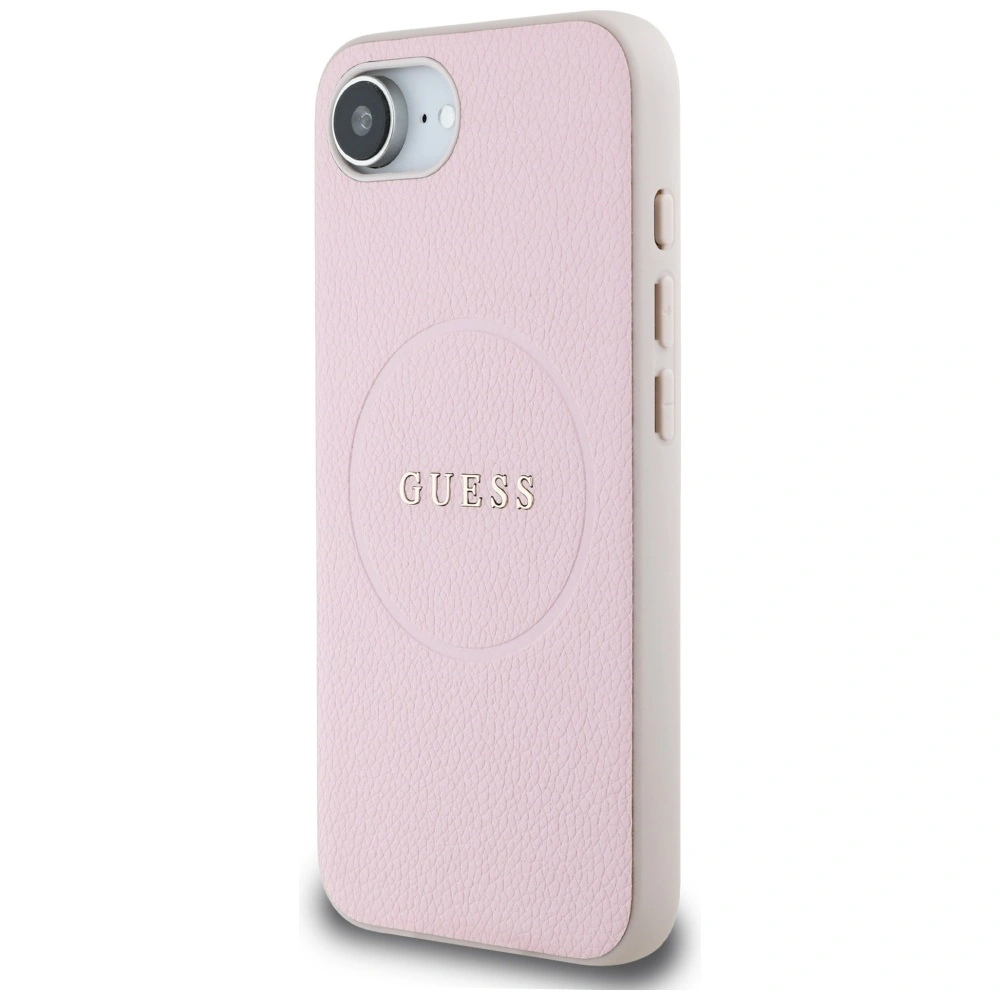 Kryt Guess Grained Ring MagSafe Apple iPhone 17e / 16e pink