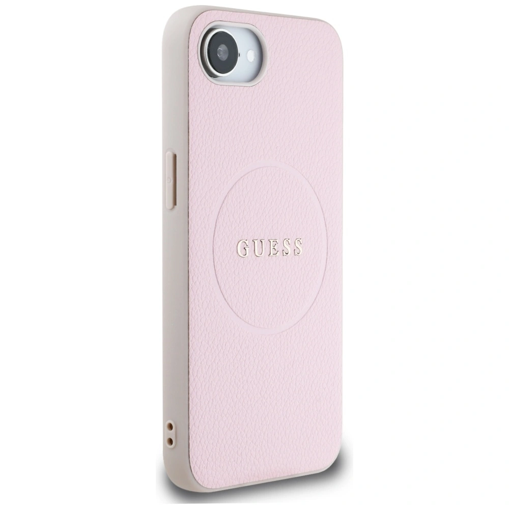 Kryt Guess Grained Ring MagSafe Apple iPhone 17e / 16e pink