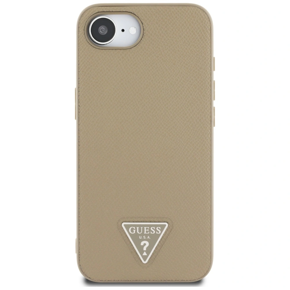 Kryt Guess Grained Triangle MagSafe Apple iPhone 17e / 16e brown