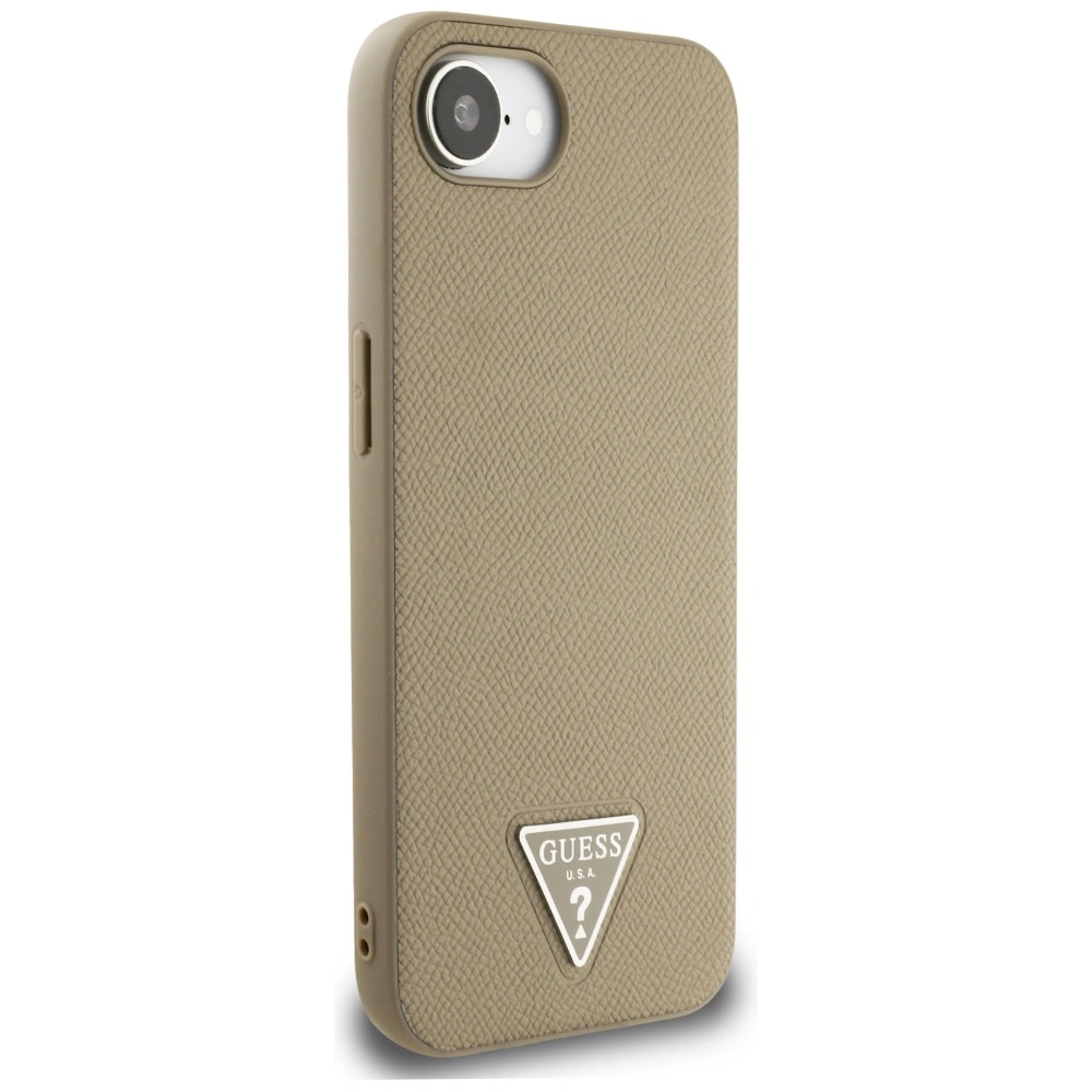 Kryt Guess Grained Triangle MagSafe Apple iPhone 17e / 16e brown