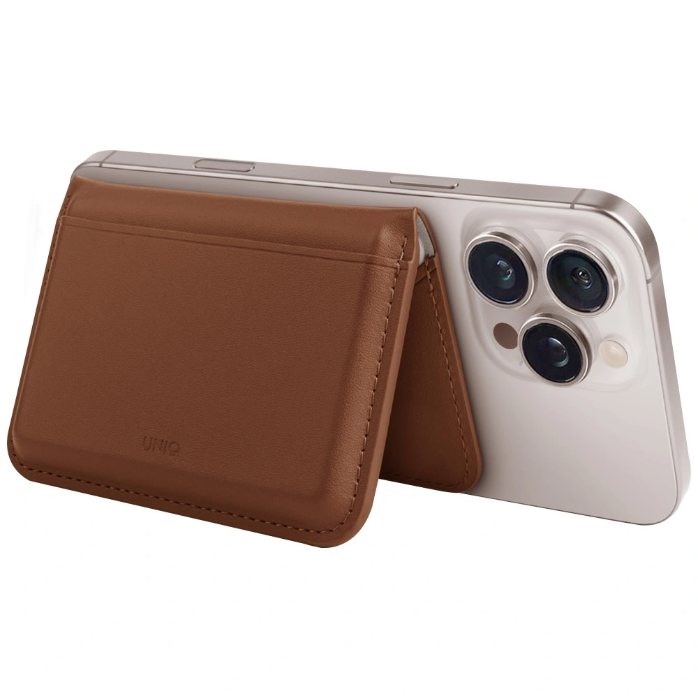 Knížkové pouzdro UNIQ Lyden DS magnetic RFID wallet phone stand caramel