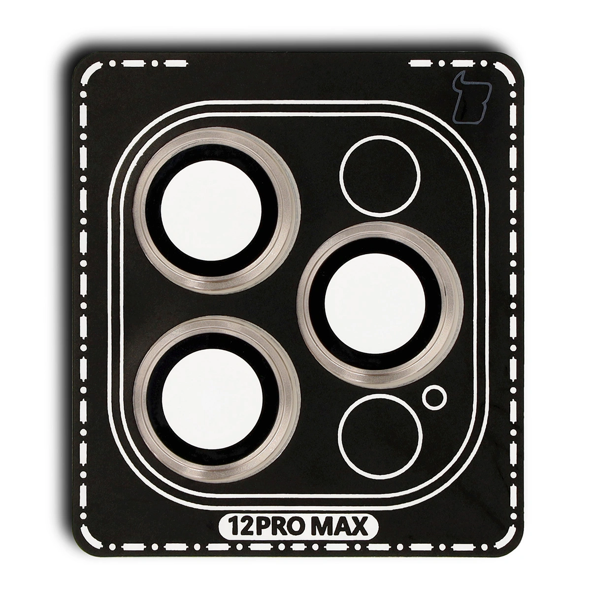Ochranné sklo Bizon Glass Snap Lens Apple iPhone 12 Pro Max gold frame