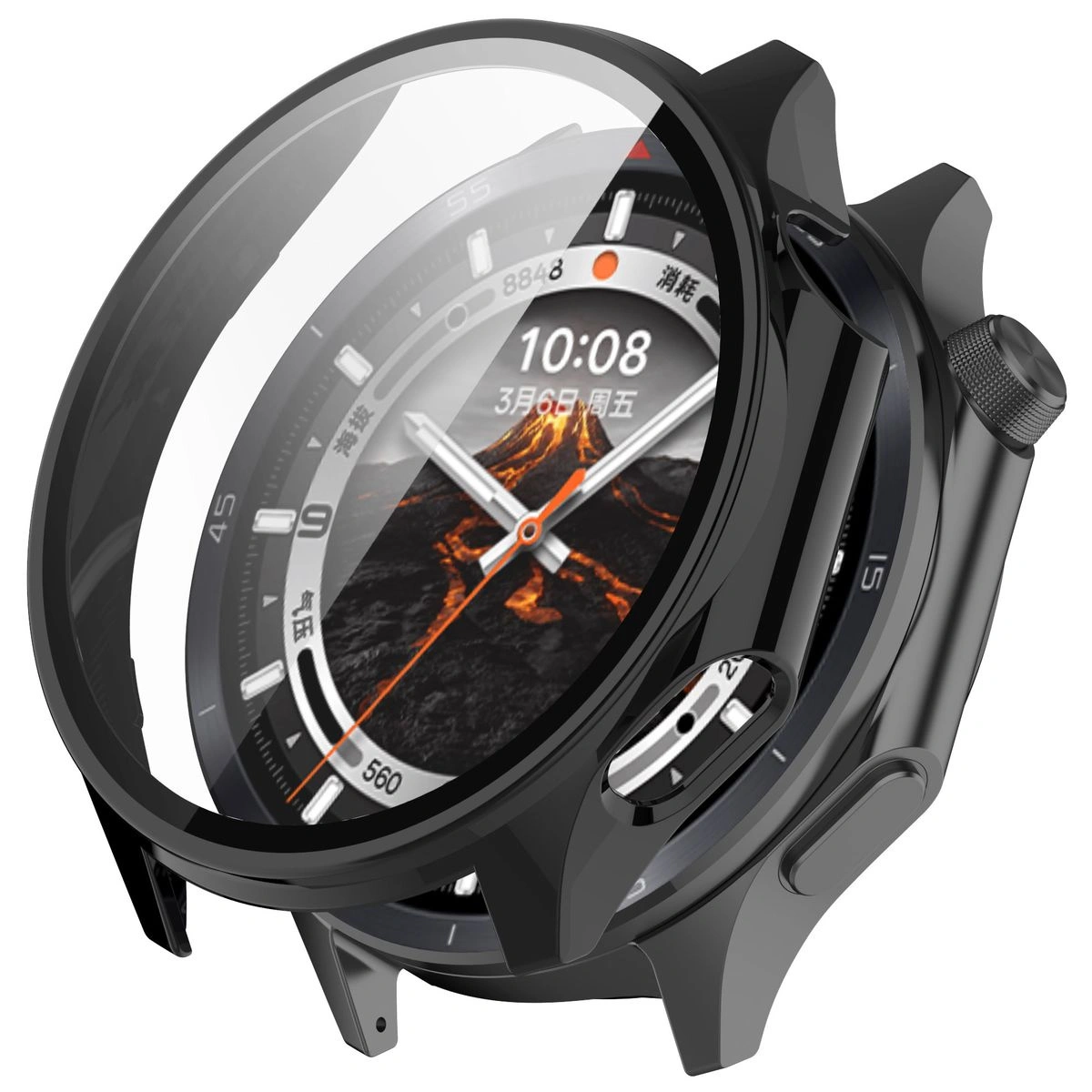 Kryt Bizon Case+Glass Watch OnePlus Watch 3 / Oppo Watch X2 black