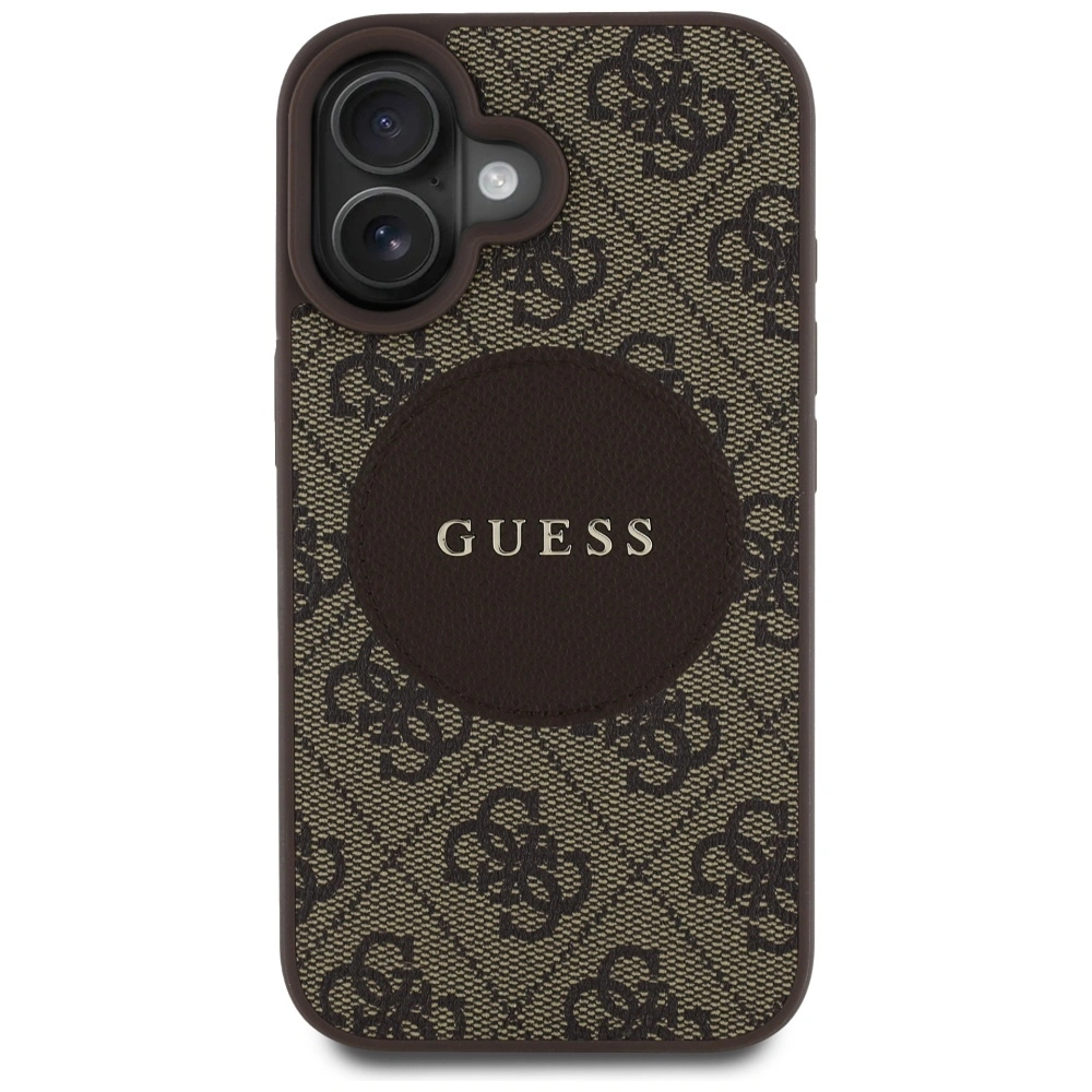 Kryt Guess 4G Circle Classic Logo MagSafe Apple iPhone 16 brown