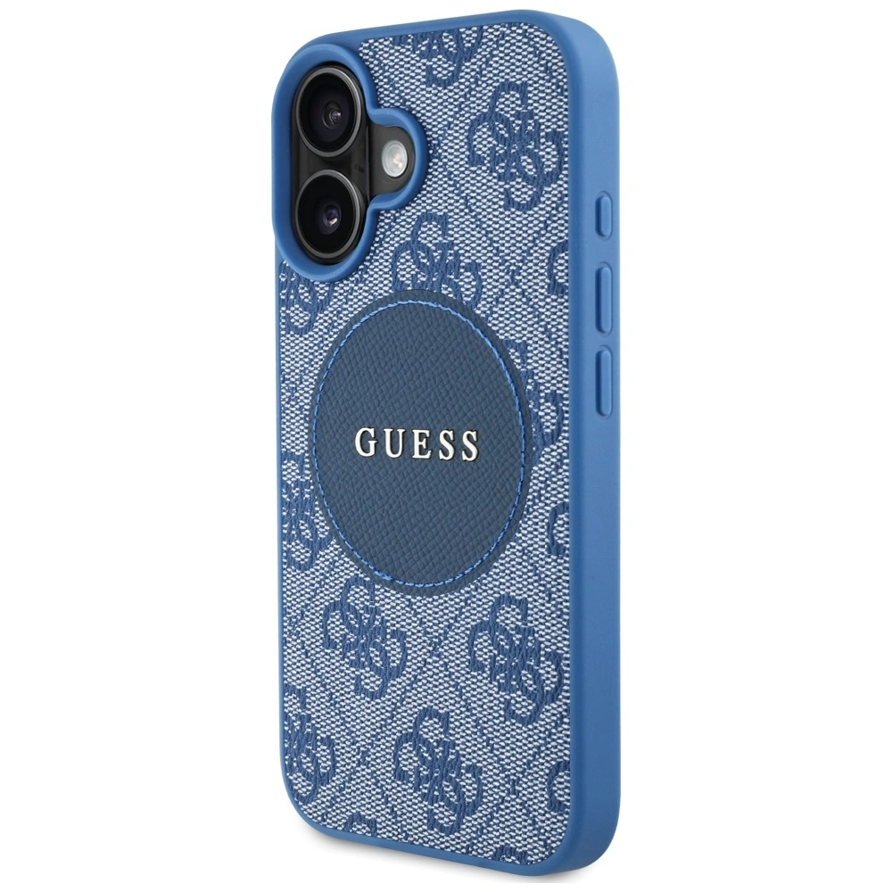 Kryt Guess 4G Circle Classic Logo MagSafe Apple iPhone 16 blue