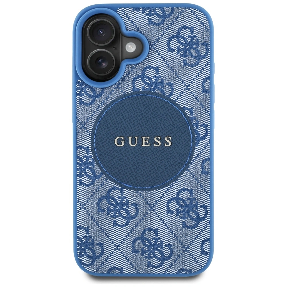 Kryt Guess 4G Circle Classic Logo MagSafe Apple iPhone 16 blue