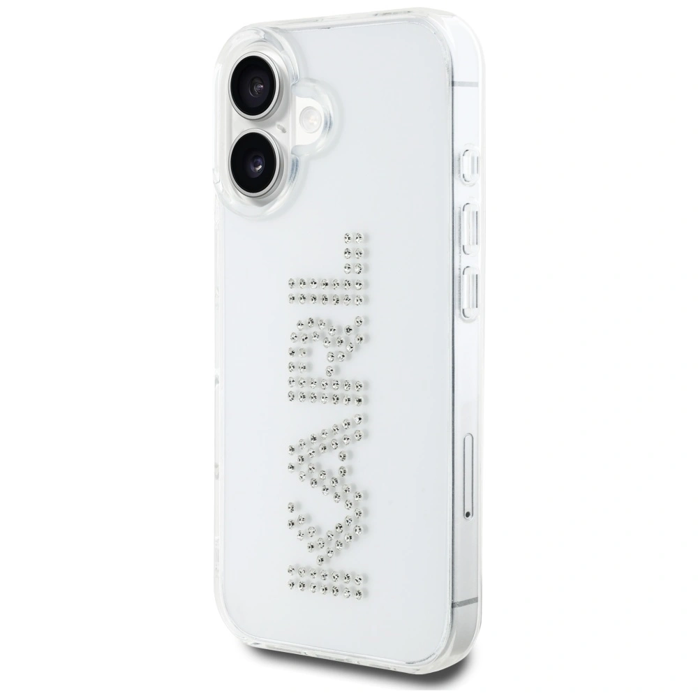 Kryt Karl Lagerfeld IML Rhinestones Logo Apple iPhone 16 clear
