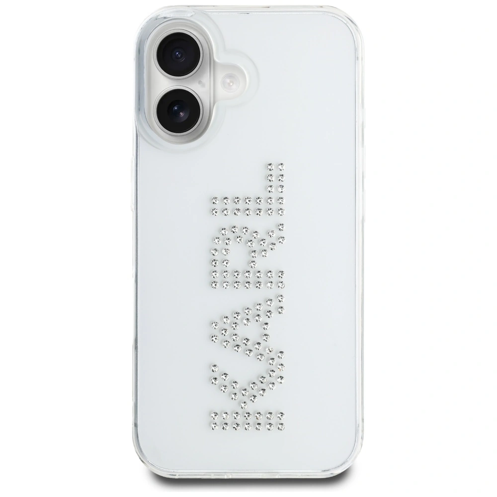 Kryt Karl Lagerfeld IML Rhinestones Logo Apple iPhone 16 clear