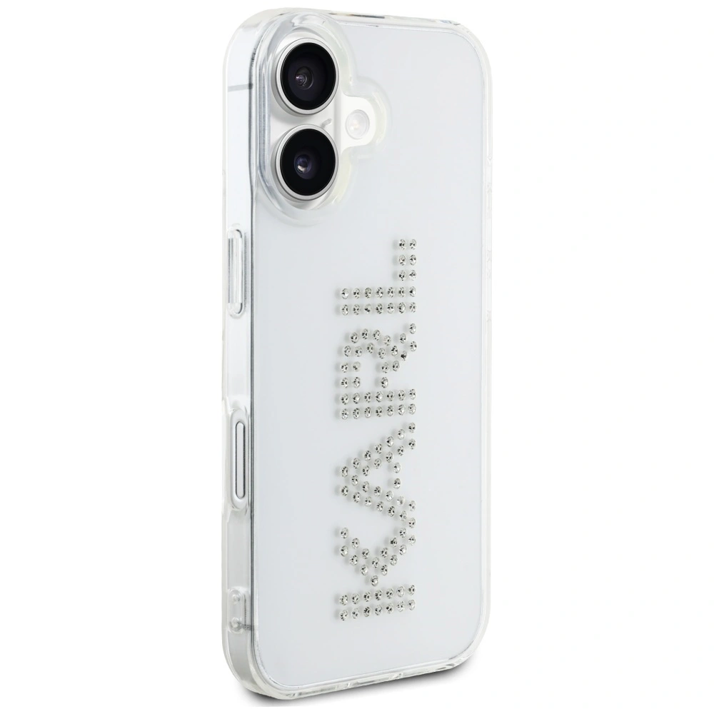 Kryt Karl Lagerfeld IML Rhinestones Logo Apple iPhone 16 clear
