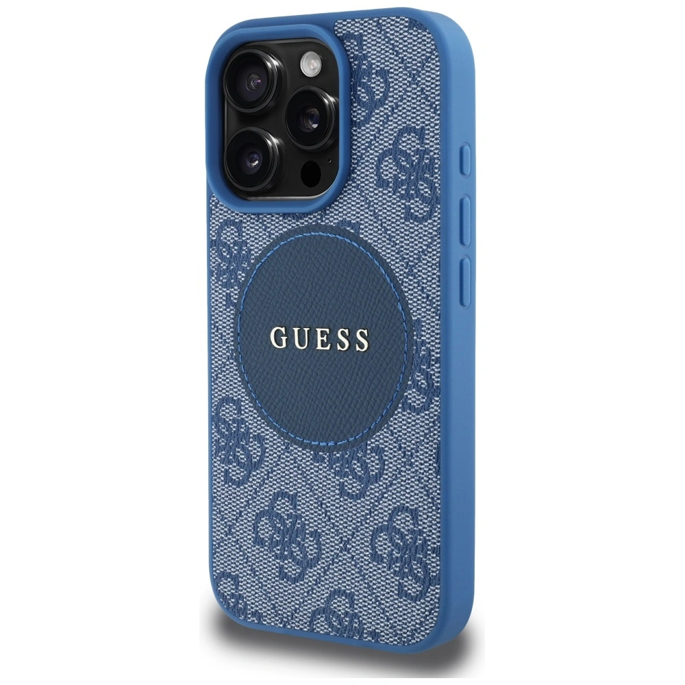 Kryt Guess 4G Circle Classic Logo MagSafe Apple iPhone 16 Pro Max blue