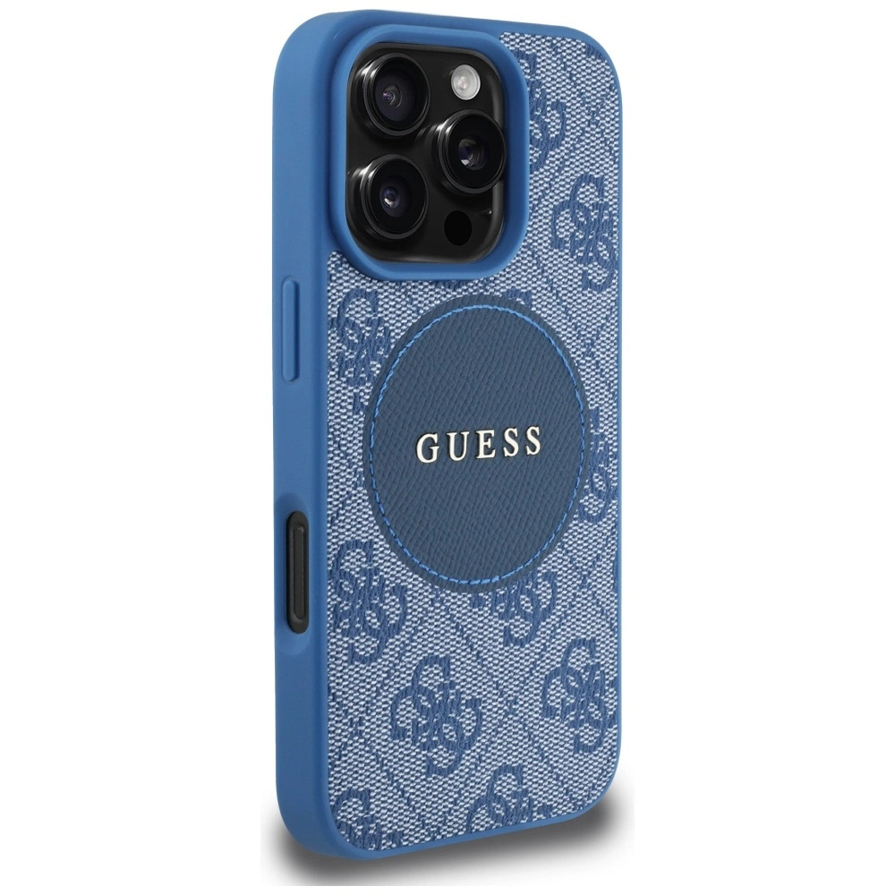 Kryt Guess 4G Circle Classic Logo MagSafe Apple iPhone 16 Pro Max blue