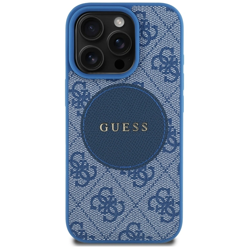 Kryt Guess 4G Circle Classic Logo MagSafe Apple iPhone 16 Pro blue