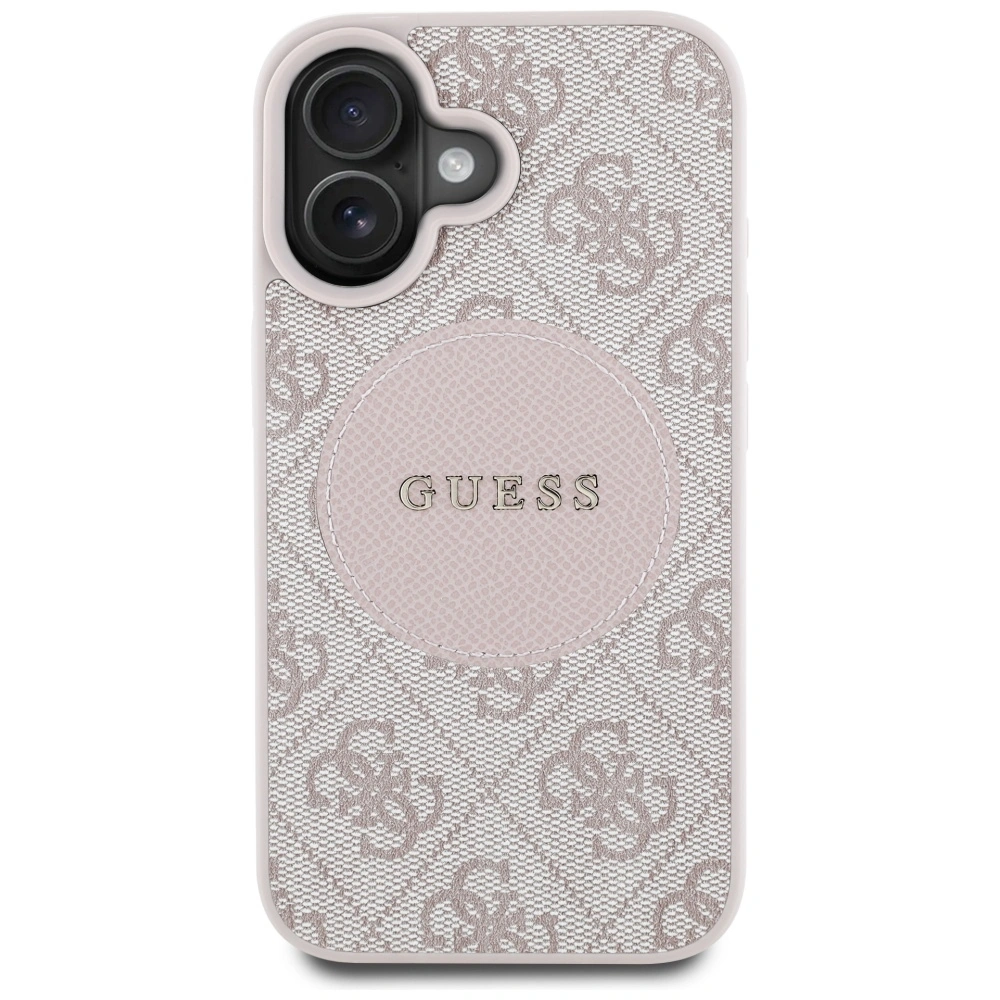 Kryt Guess 4G Circle Classic Logo MagSafe Apple iPhone 16 pink