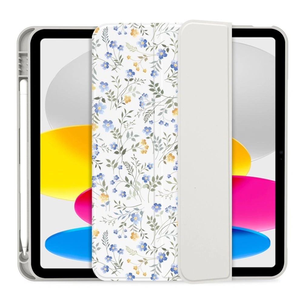 Kryt Tech-Protect SmartCase Pen Case for Apple iPad 10.9" 2022 / 11" 2025 Spring Flowers