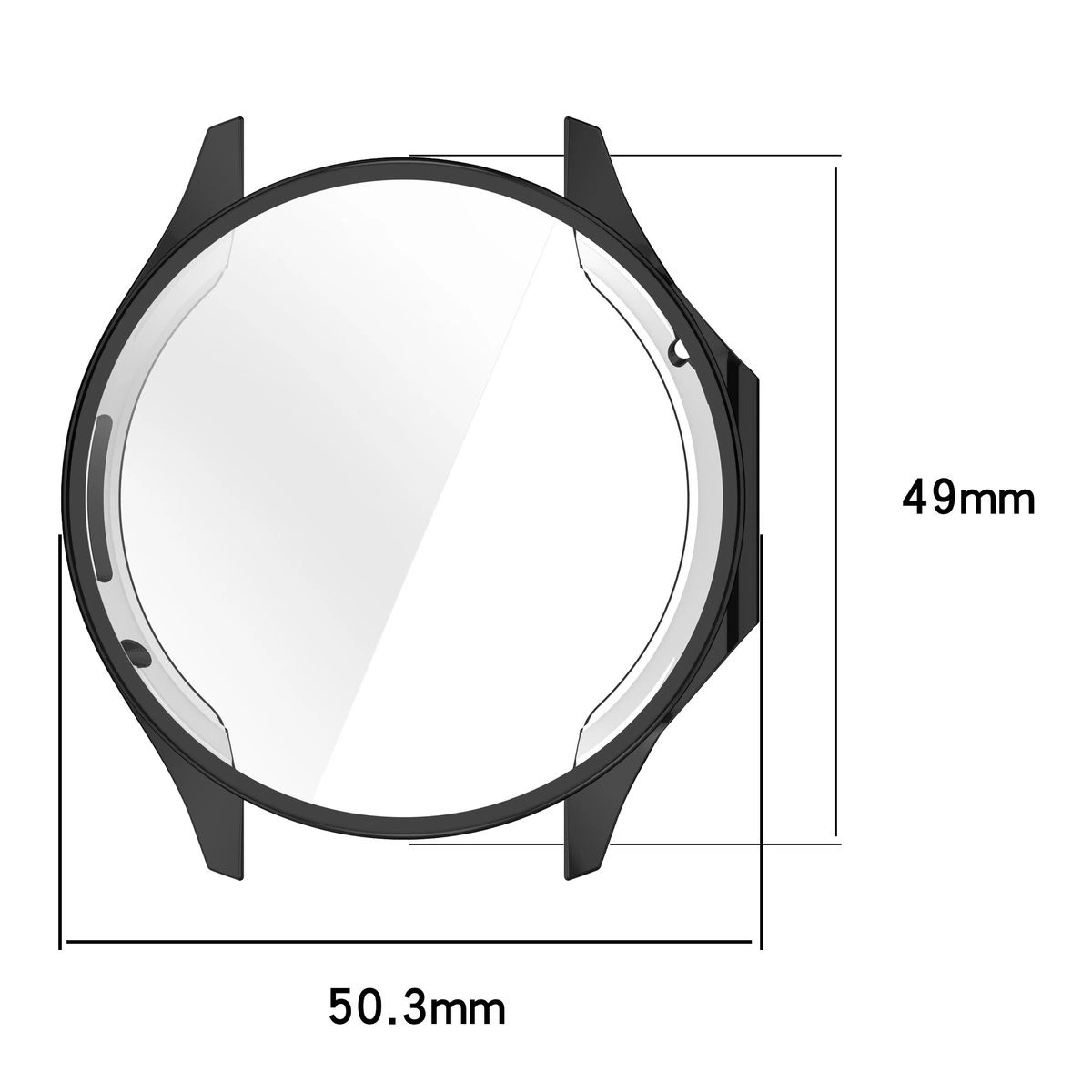 Kryt Bizon Case Watch Felipe with screen protector for OnePlus Watch 3 / Oppo Watch X2 black