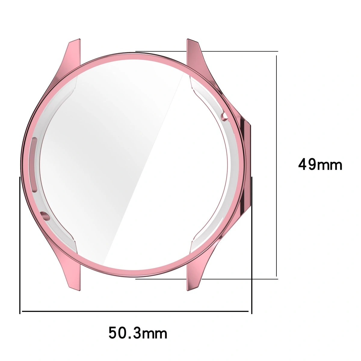 Kryt Bizon Case Watch Felipe with screen protector for OnePlus Watch 3 / Oppo Watch X2 pink
