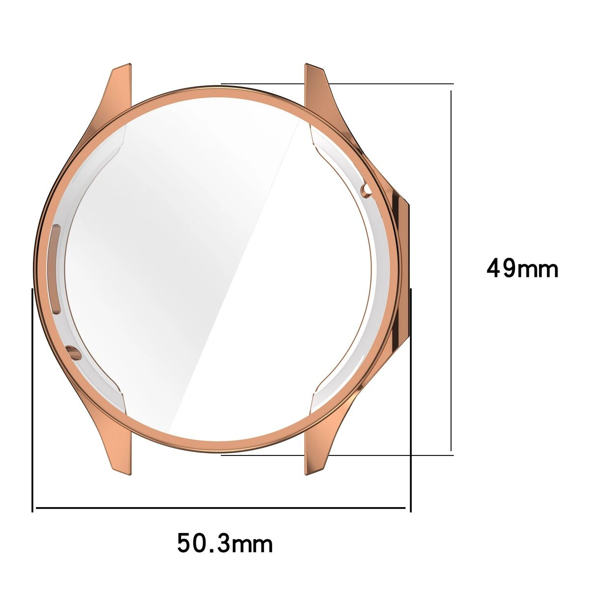 Kryt Bizon Case Watch Felipe with screen protector for OnePlus Watch 3 / Oppo Watch X2 rose gold