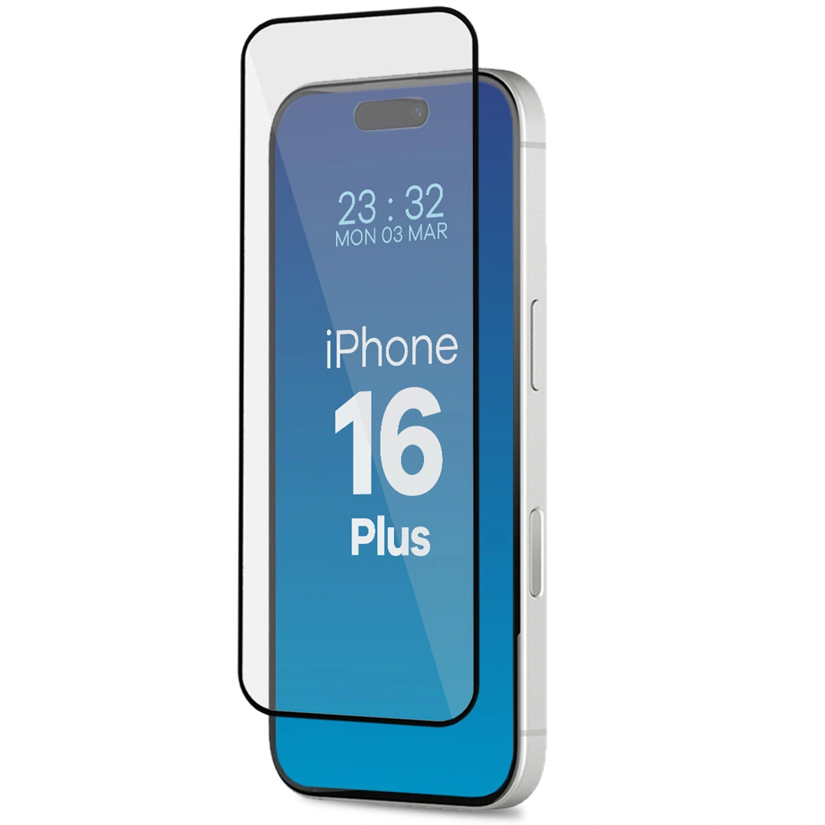 Kryt Tempered glass with mounting frame Bizon Glass Applicator for Apple iPhone 16 Plus [2 PACK]