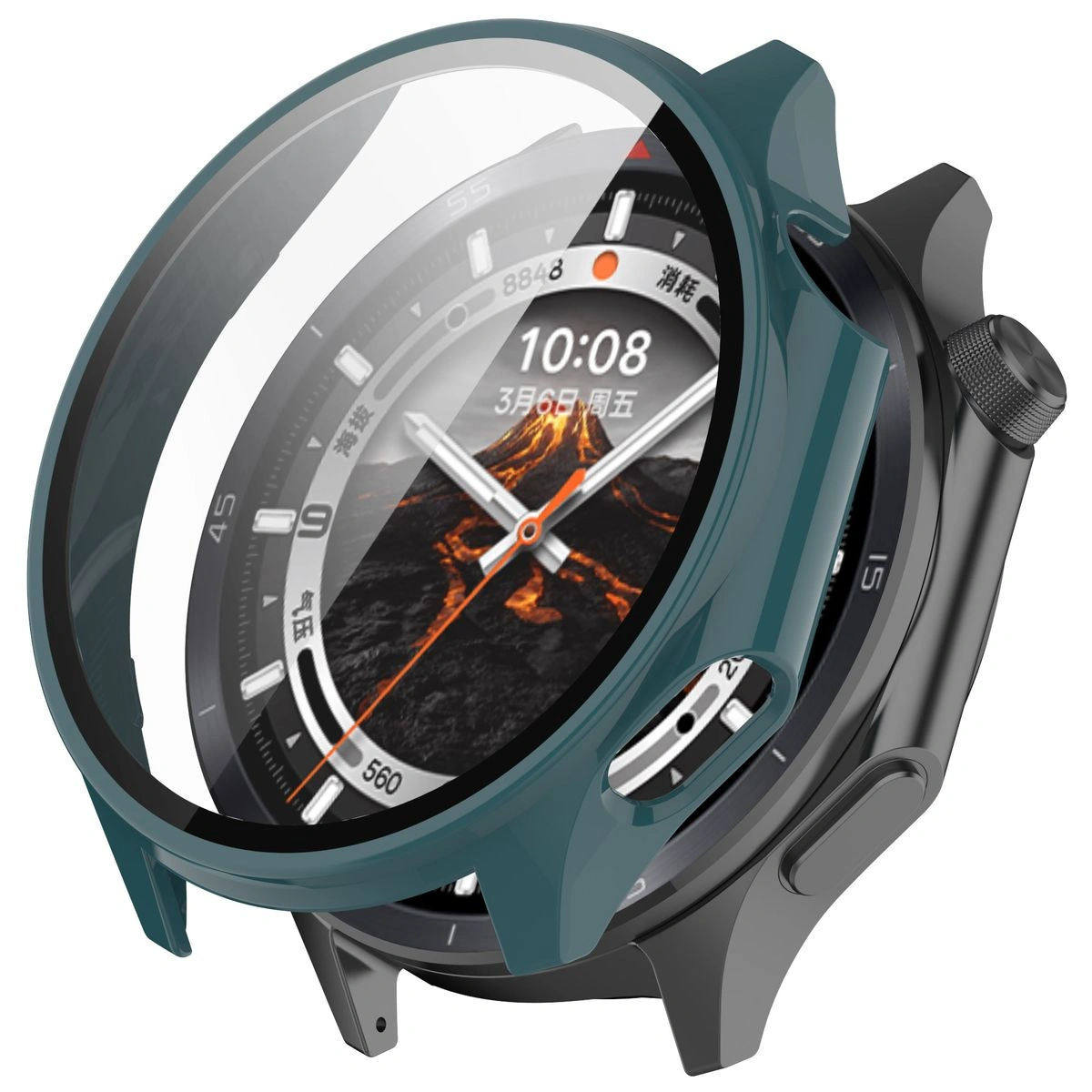 Kryt Bizon Case+Glass Watch OnePlus Watch 3 / Oppo Watch X2 green