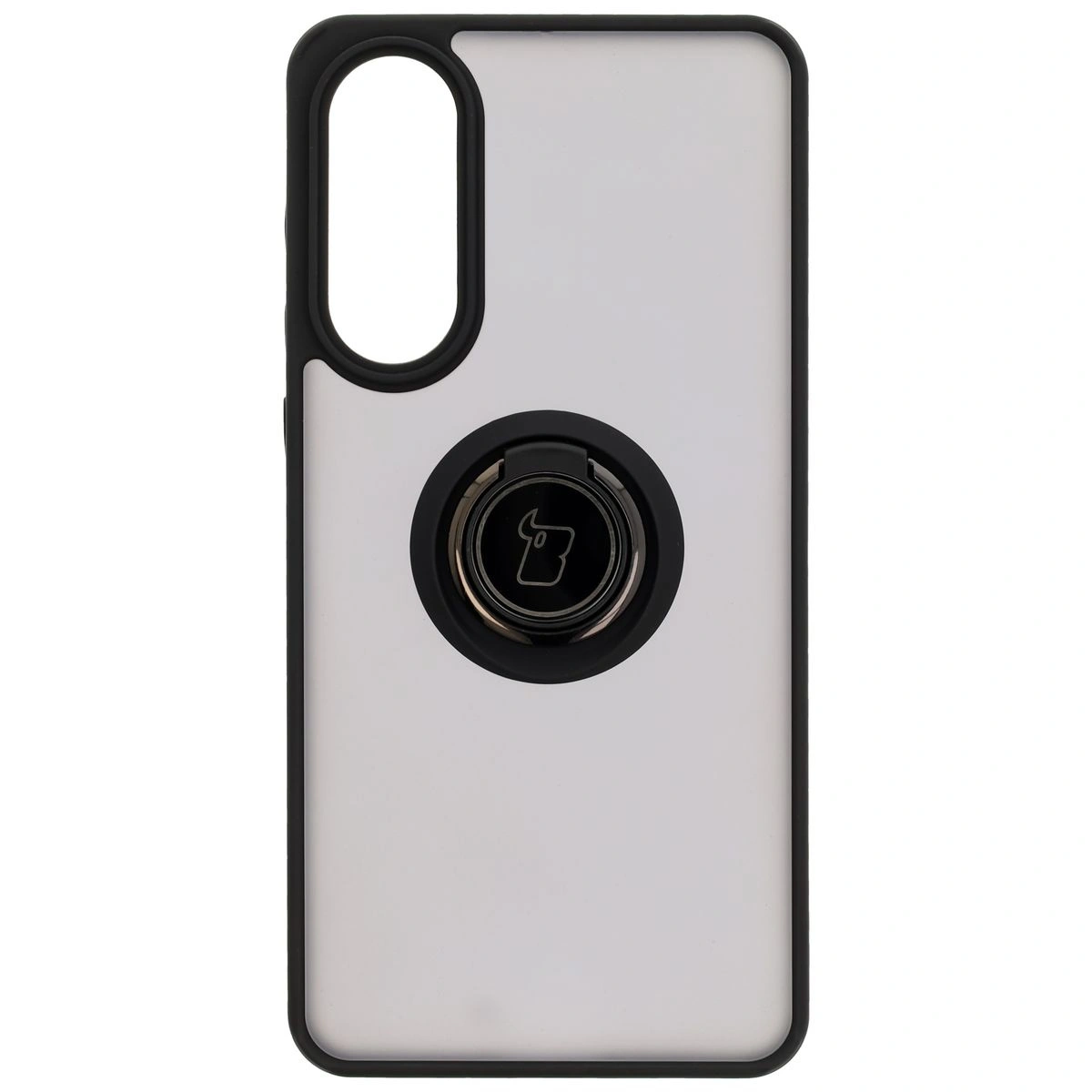 Kryt Bizon Case Hybrid Ring Samsung Galaxy S25 Edge smoky with a black frame