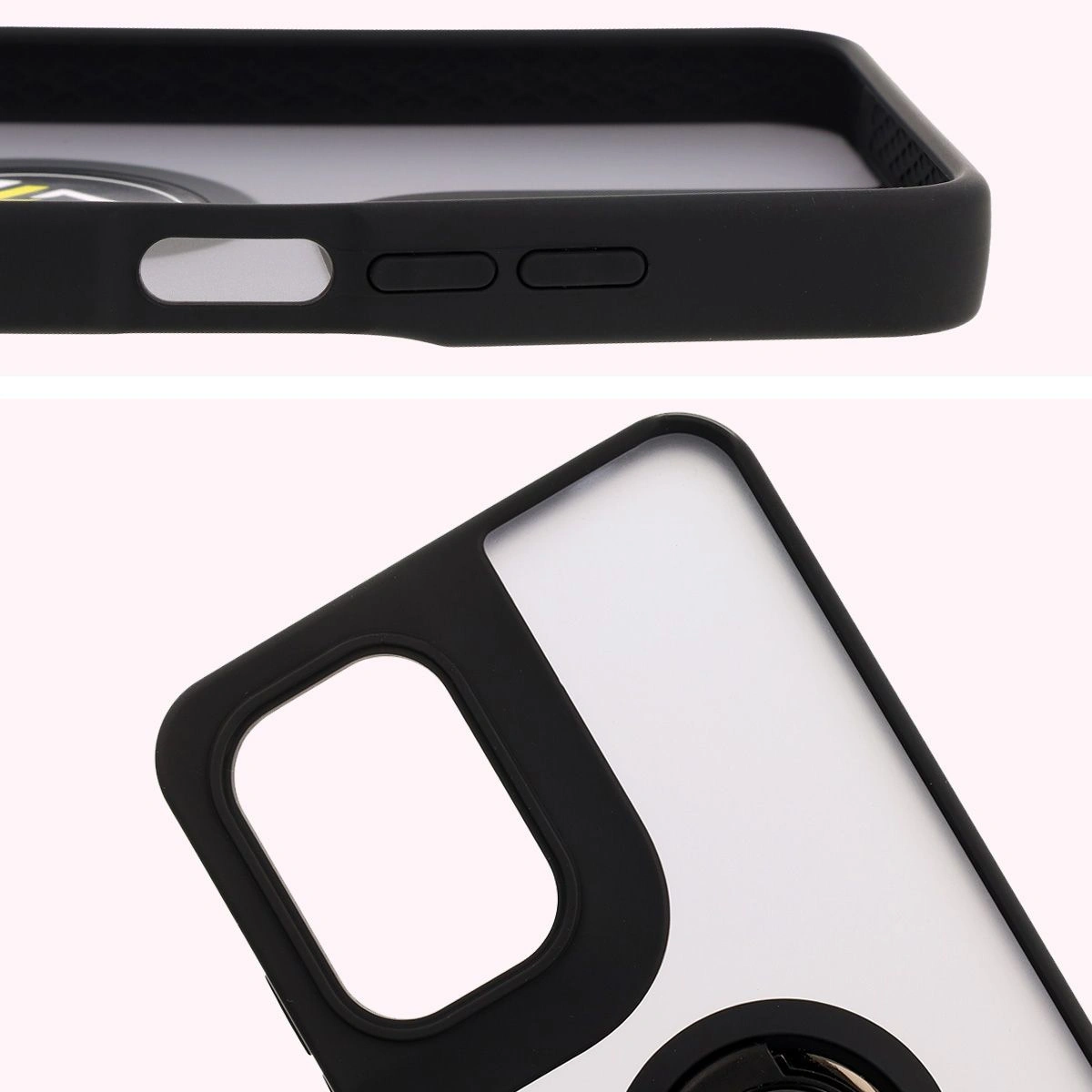 Kryt Bizon Case Hybrid Ring Motorola Moto G05 / E15 smoky with a black frame