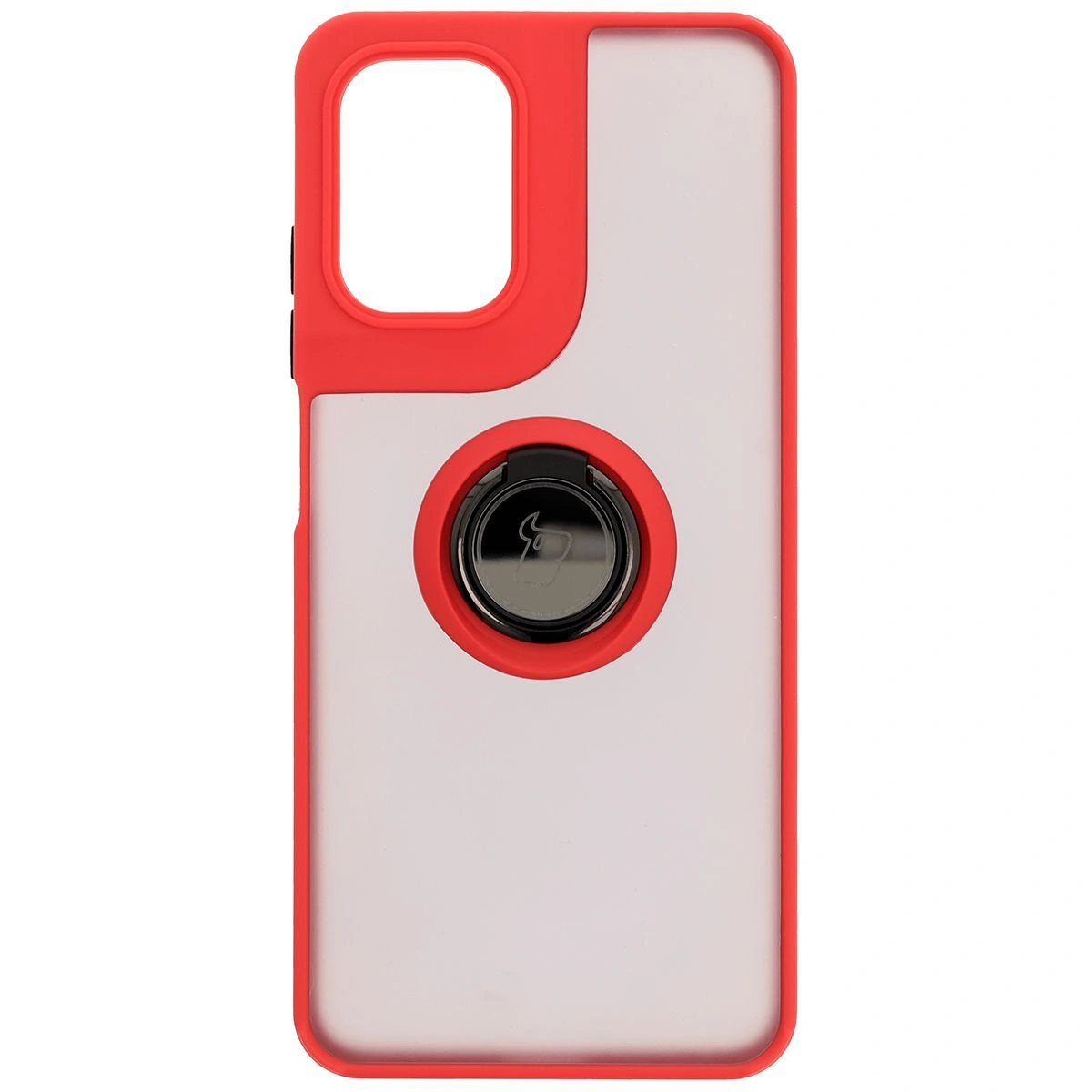 Kryt Bizon Case Hybrid Ring Motorola Moto G05 / E15 smoky with a red frame