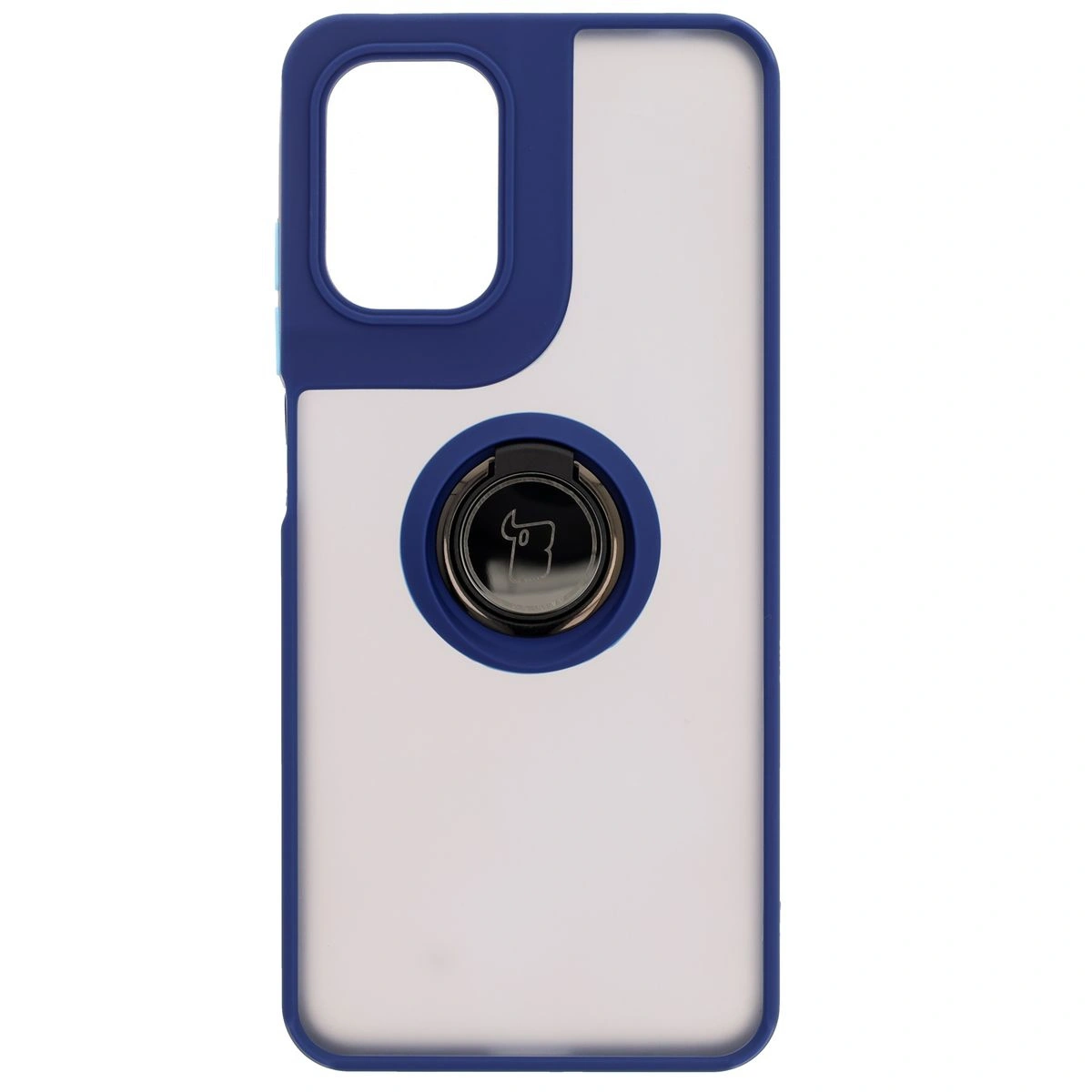 Kryt Bizon Case Hybrid Ring Motorola Moto G05 / E15 smoky with a dark blue frame