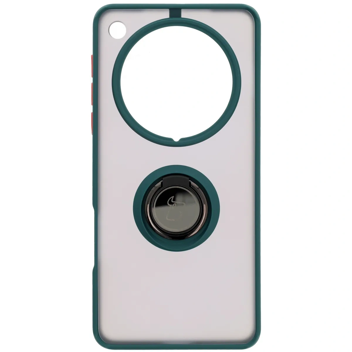 Kryt Bizon Case Hybrid Ring Oppo Find X8 Pro smoky with a dark green frame