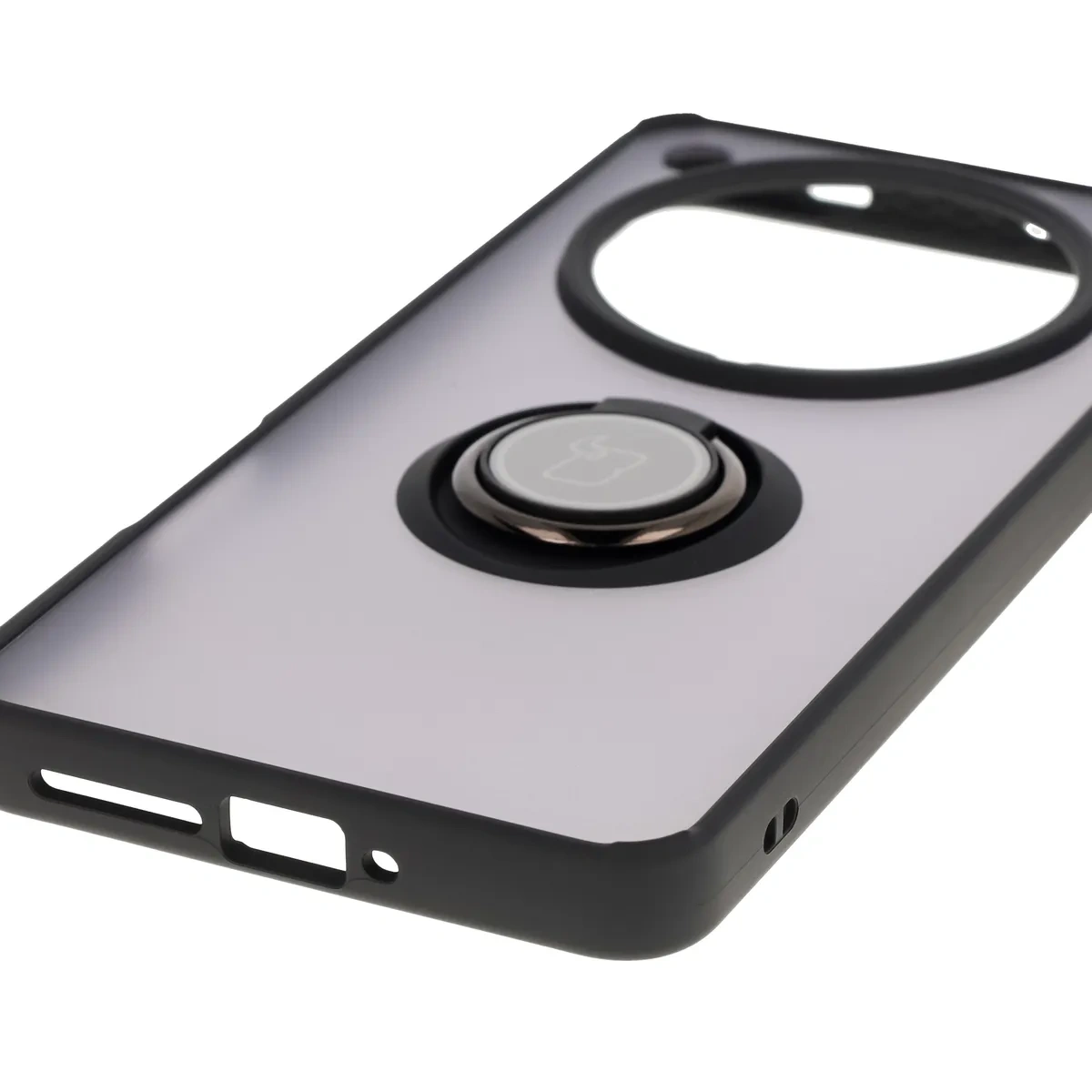 Kryt Bizon Case Hybrid Ring Oppo Find X8 Pro smoky with a black frame