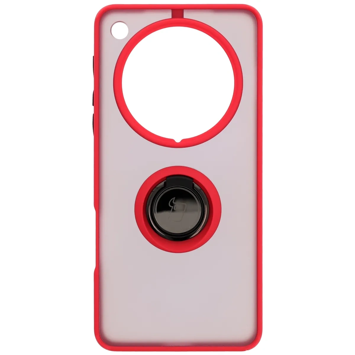 Kryt Bizon Case Hybrid Ring Oppo Find X8 Pro smoky with a red frame