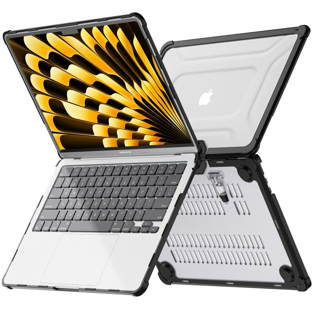 Kryt Tech-Protect Smartshell Pro Apple MacBook Air 13” (M2/M3/M4) 2023-2025 Black/clear