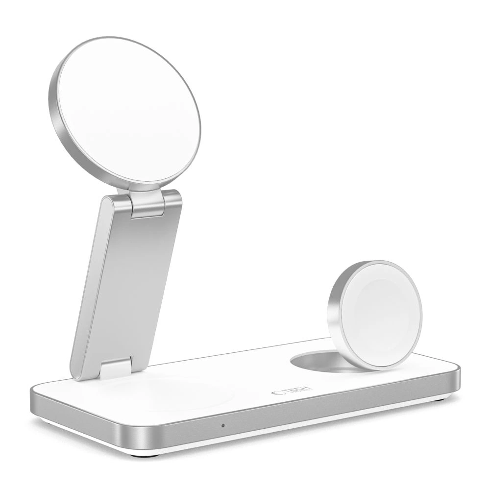 Bezdrátová nabíječka Wireless charger 3w1 Tech-Protect QI15W-A47 3in1 Magnetic MagSafe Wireless Charger White