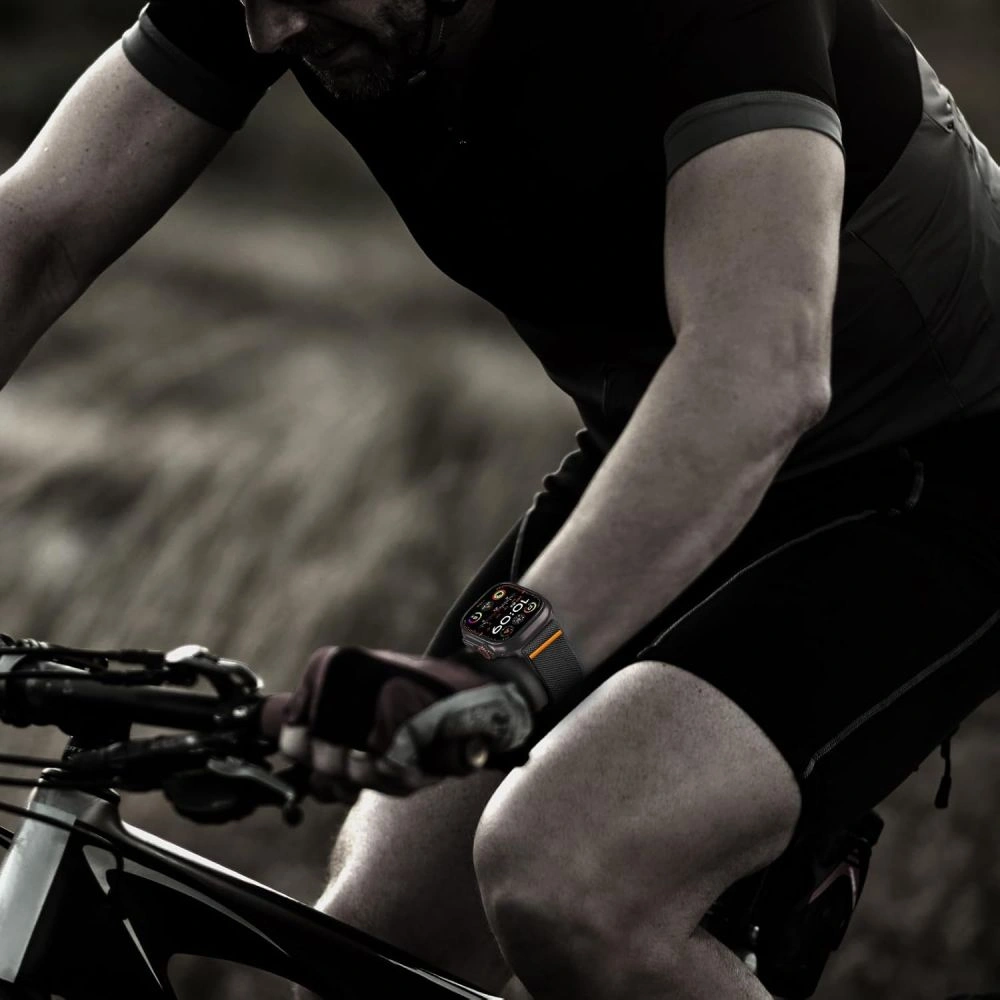 Belt Tech-Protect Nylon Clasp Apple Watch 6 / 7 / 8 / 9 / 10 / SE / Ultra 1 / 2 44/45/46/49mm Black