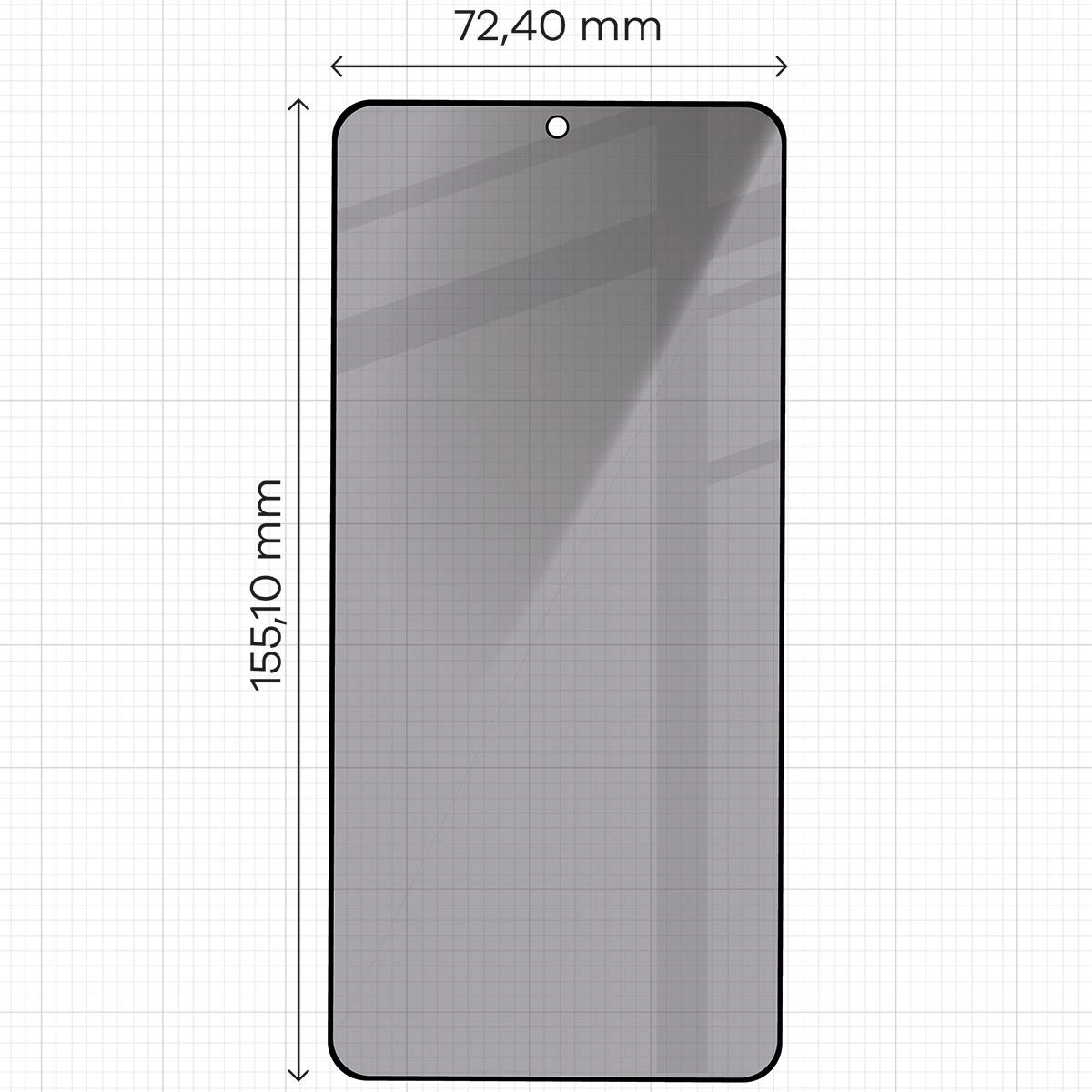 Ochranné sklo Bizon Glass Edge Shadow Samsung Galaxy S25 Edge tinted with a black frame