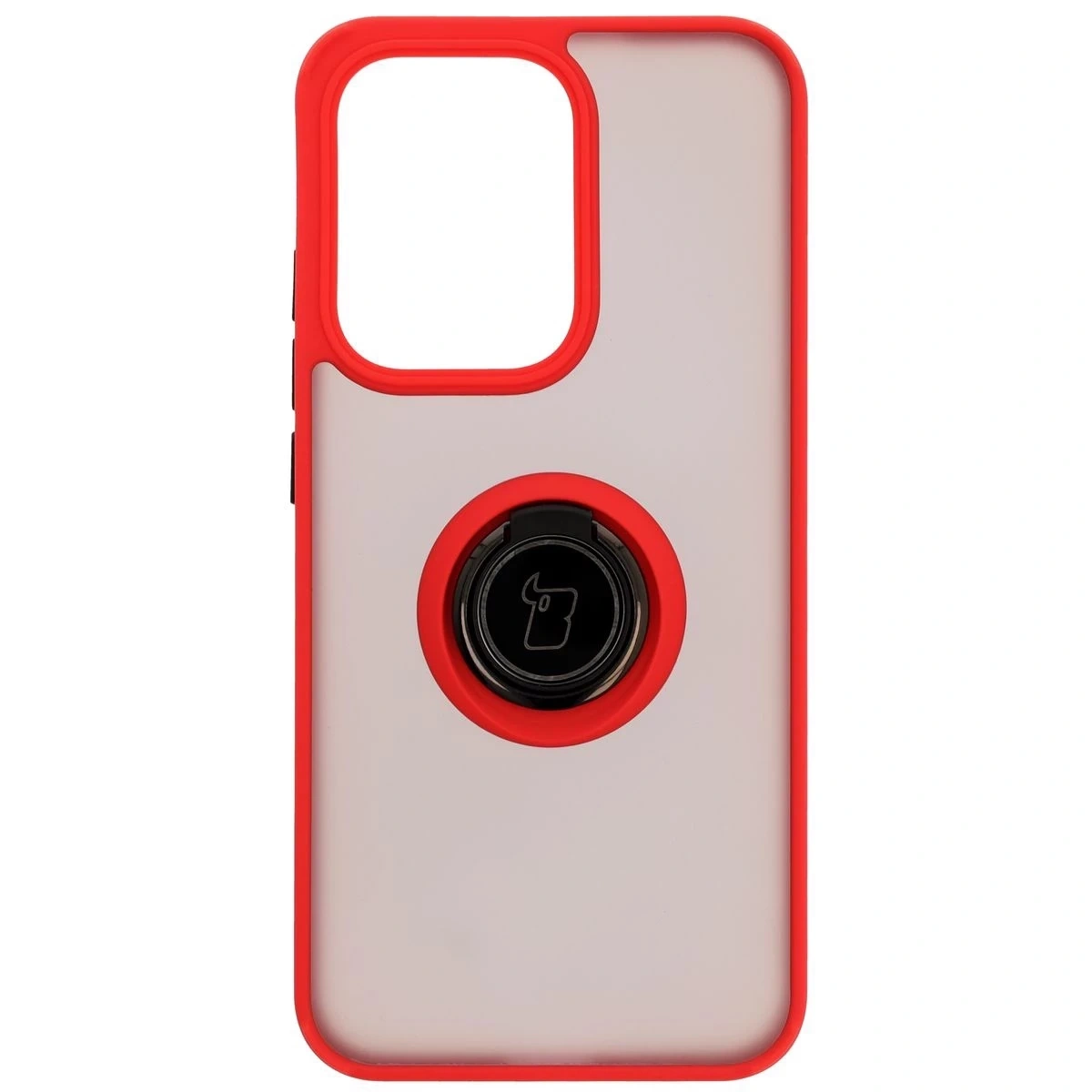 Kryt Bizon Case Hybrid Ring Oppo Reno13 smoky with a red frame