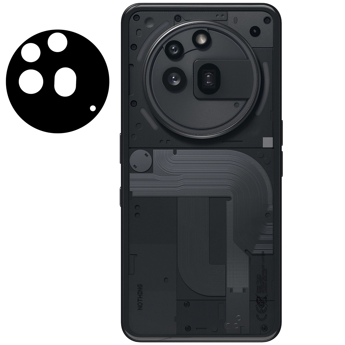 Ochranné sklo Bizon Glass Silk Lens Nothing Phone (3a) Pro [2 PACK]