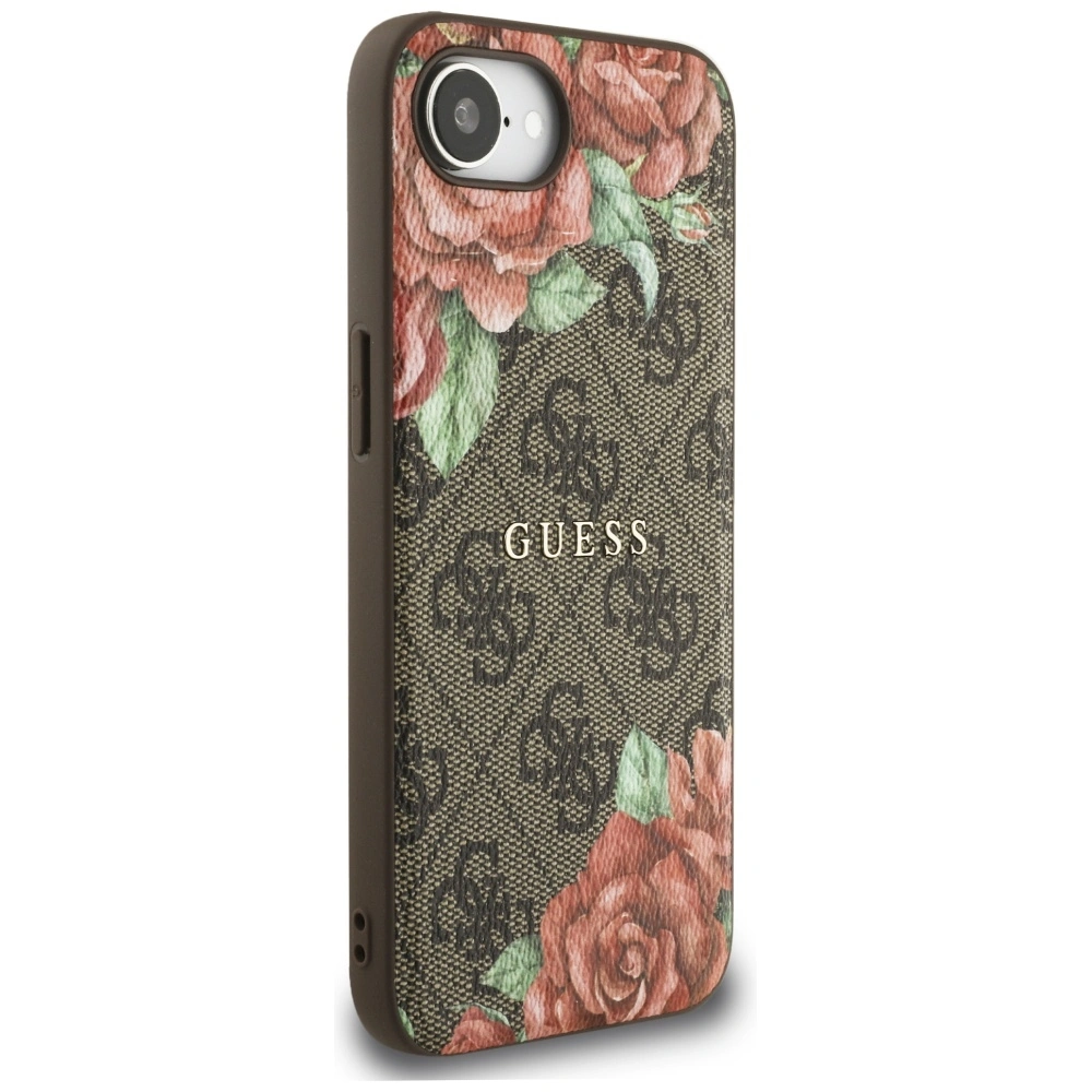Kryt Guess 4G Flowers Print MagSafe Apple iPhone 17e / 16e brown