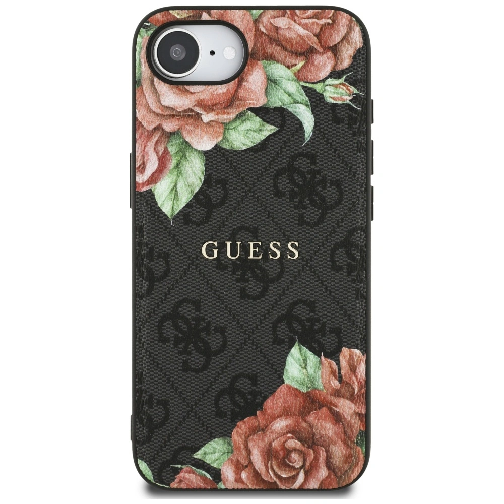 Kryt Guess 4G Flowers Print MagSafe Apple iPhone 17e / 16e black