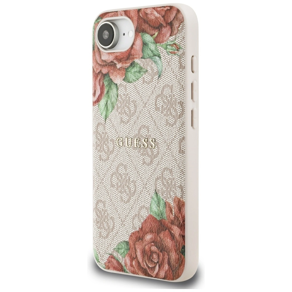 Kryt Guess 4G Flowers Print MagSafe Apple iPhone 17e / 16e pink