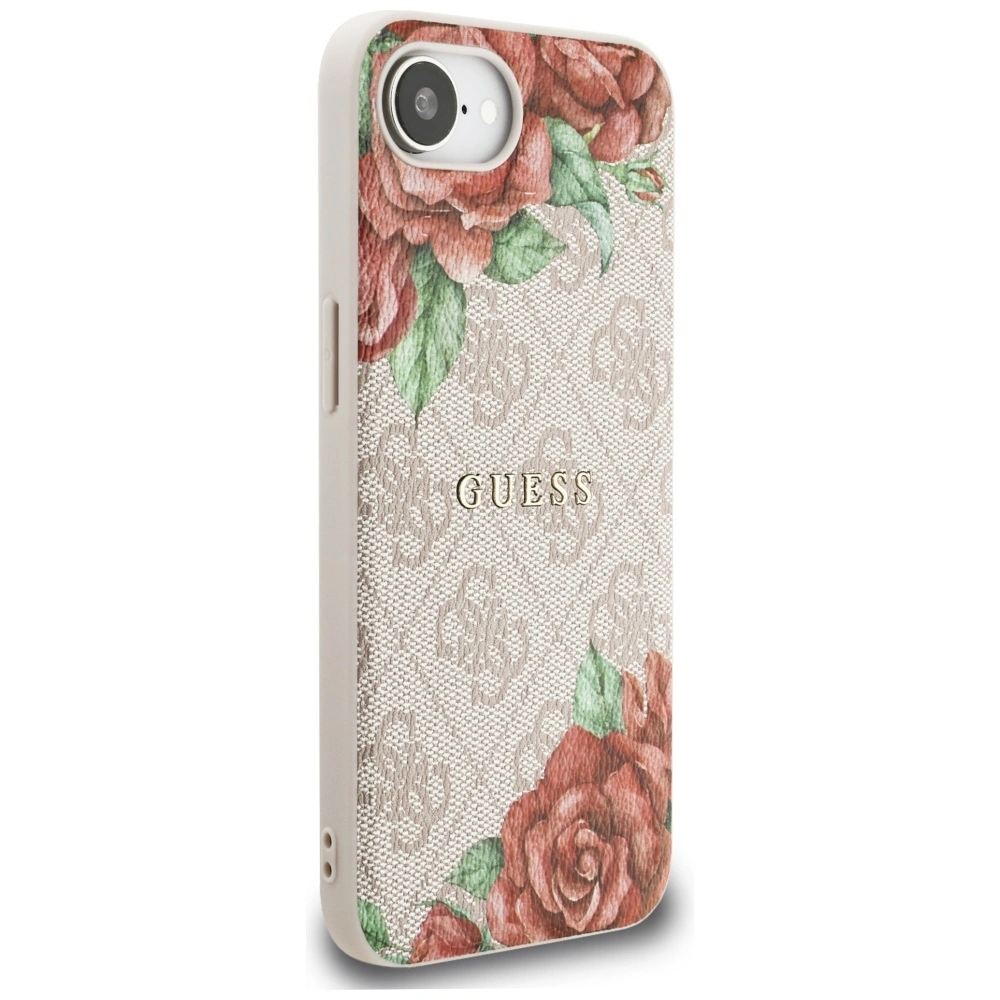Kryt Guess 4G Flowers Print MagSafe Apple iPhone 17e / 16e pink