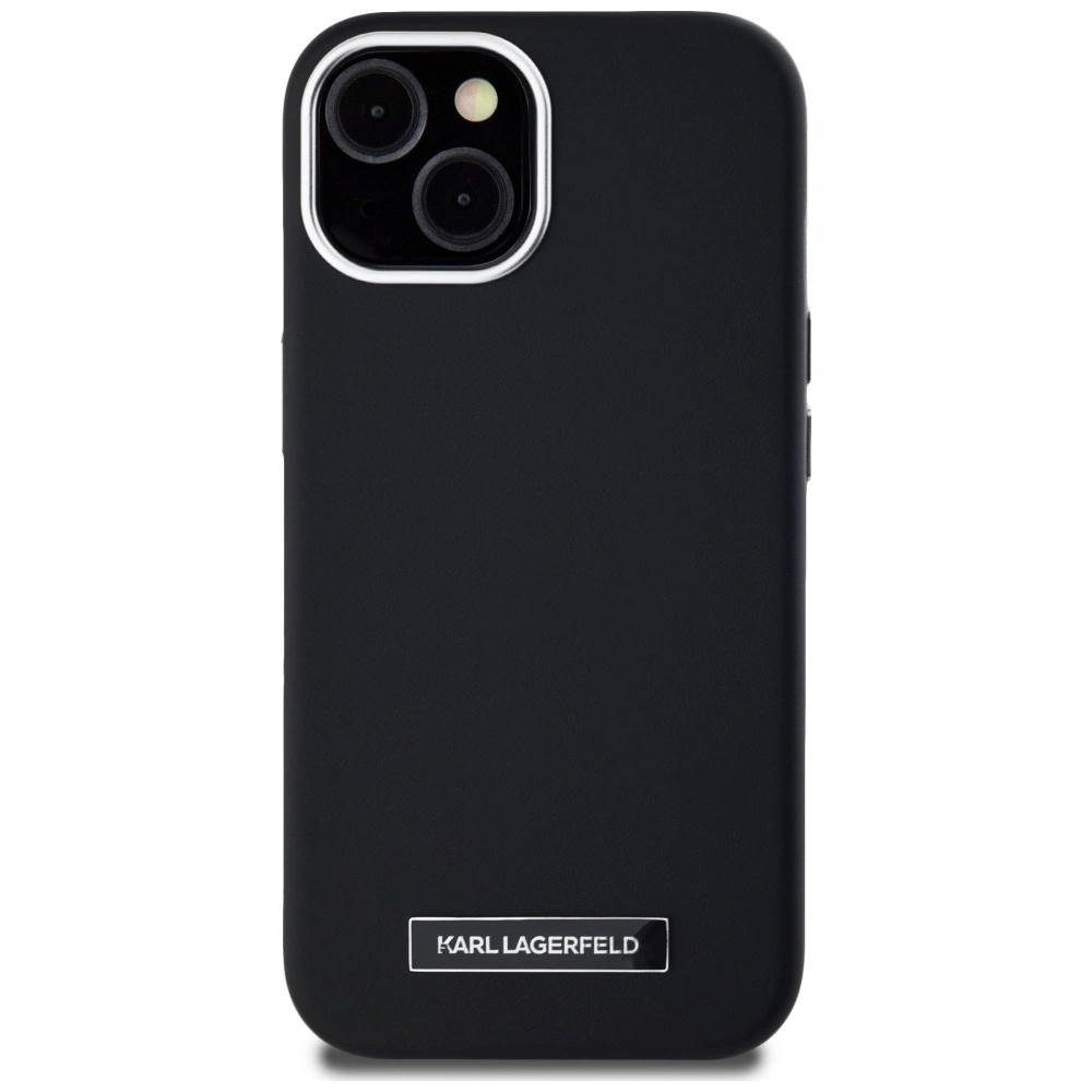 Kryt Karl Lagerfeld FW Metal Plate MagSafe Apple iPhone 15 black