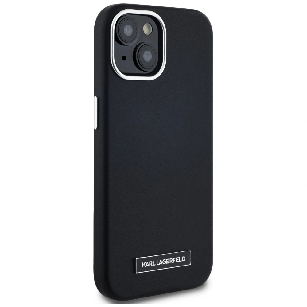 Kryt Karl Lagerfeld FW Metal Plate MagSafe Apple iPhone 15 black